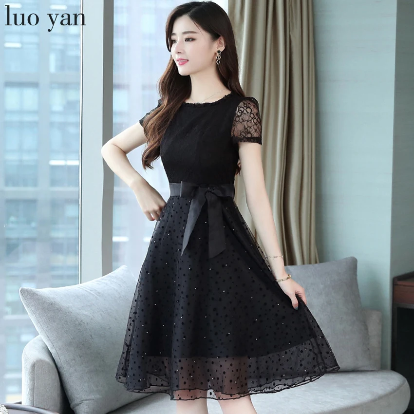 Summer Black Lace Sexy Evening sun dress 2020 Elegant Women White Hollow Out Ladies dresses sarafans Party Club Dress Vestidos | Женская