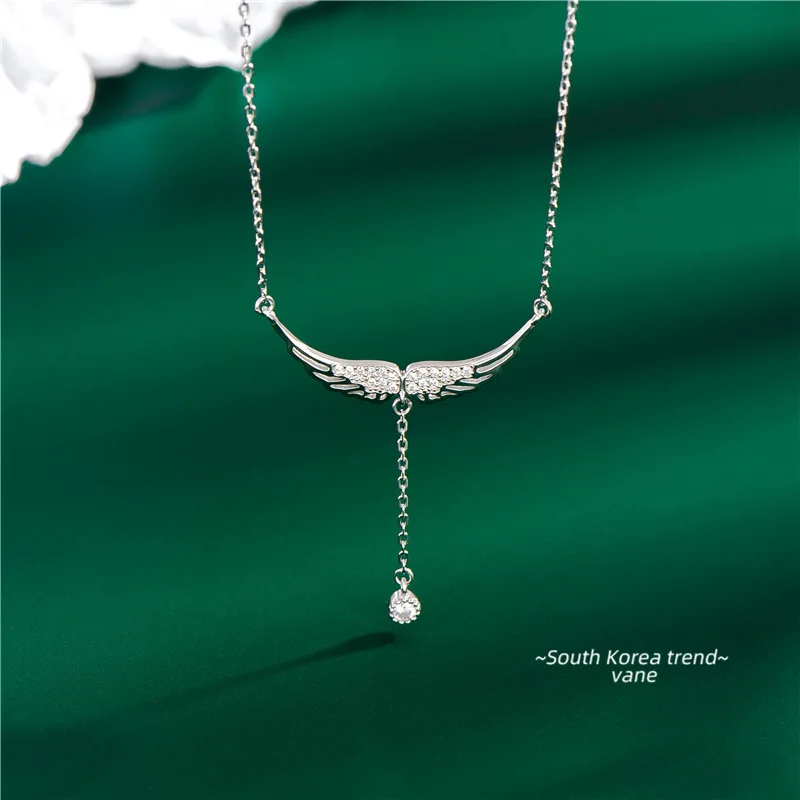 

Женское ожерелье из серебра 925 пробы с кулоном в виде крыльев Ангела