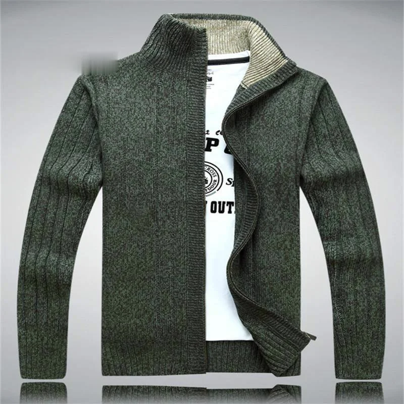 

Zoulv 2021 Winter Autumn Zipper Kint Wear Male Cardigan Sweatercoats Sweaters Man 2020 Wool Cotton Men's Sweater