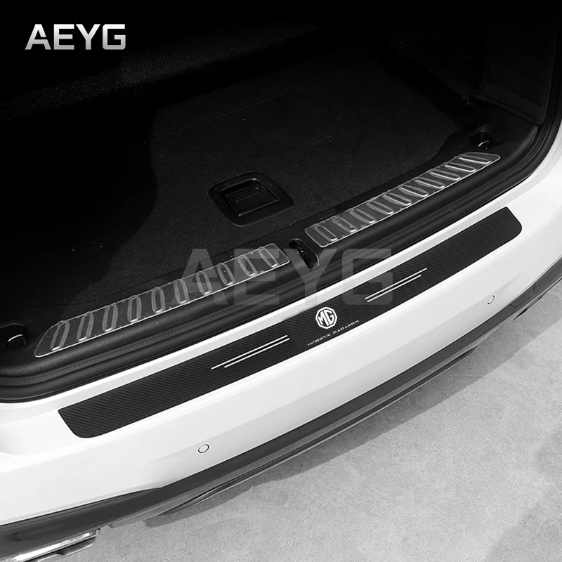 Углеродное волокно заднего бампера багажника защитные наклейки виниловые для MG