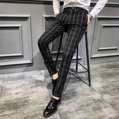 Новинка лета 2020 деловые повседневные брюки мужской парикмахерский стиль