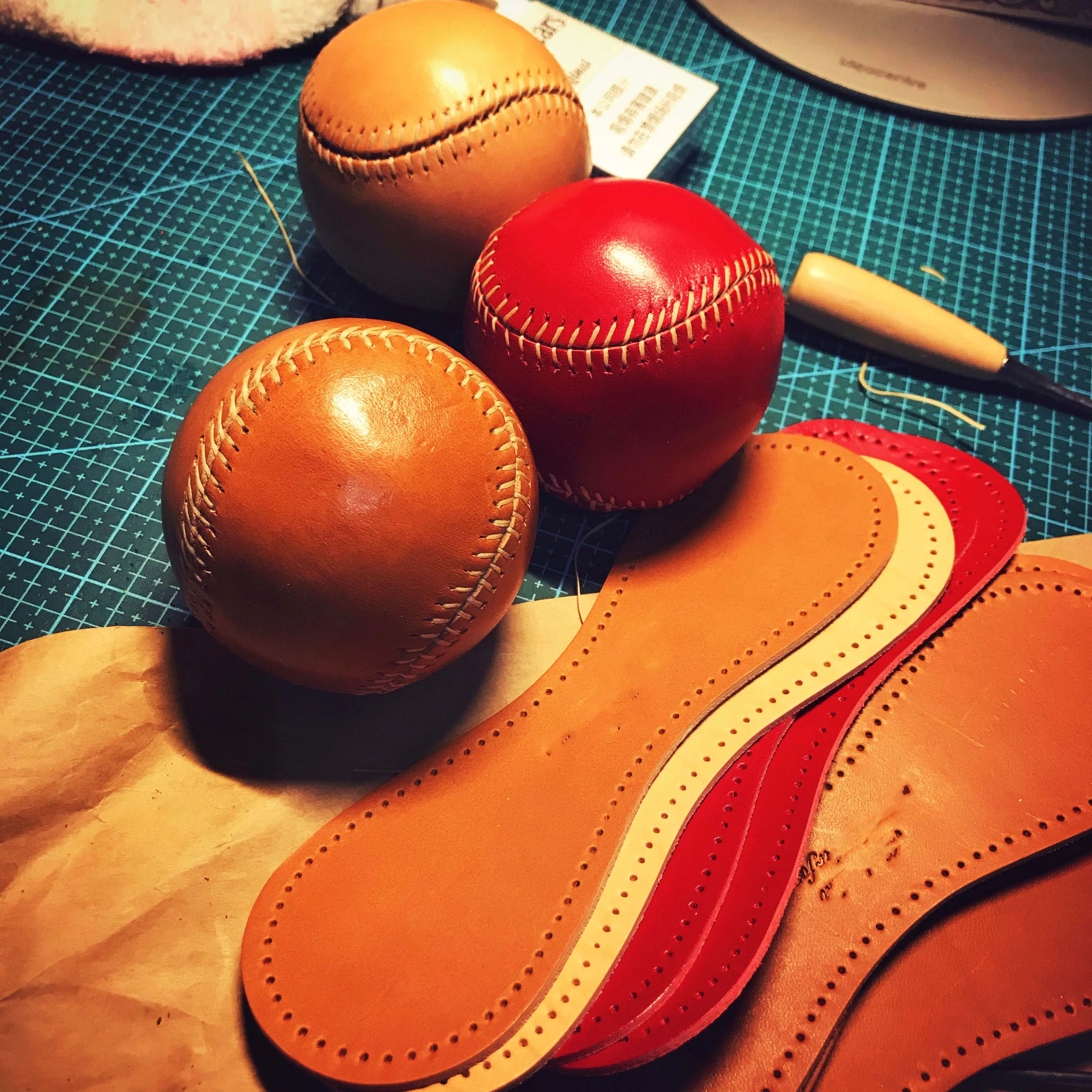 

DIY leather craft baseball die cutting knife mold metal hollowed punch tool blade