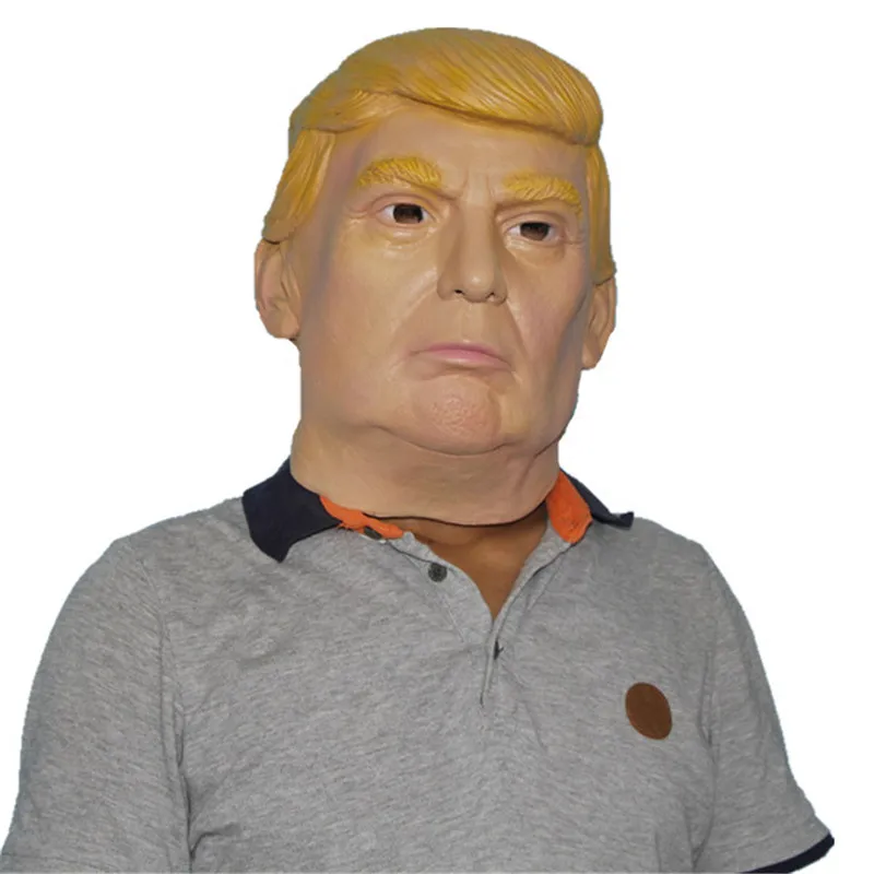 

Lifelike Donald Trump Latex Mask Halloween Fancy Dress Carnival Party Costume Props Cosplay Headgear