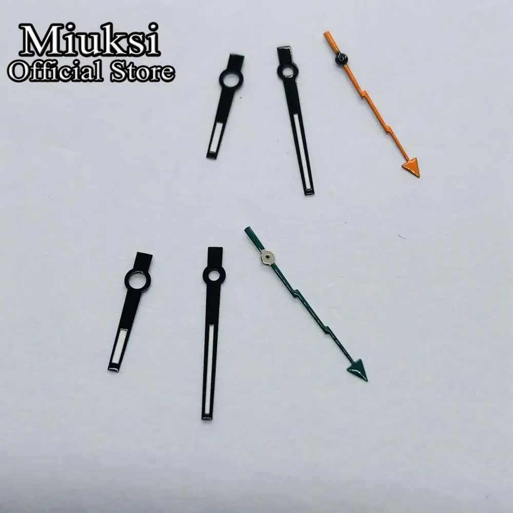 Miuksi оранжево зеленые секундные часы стрелки светящиеся подходят для Miyota 8205 8215 821A
