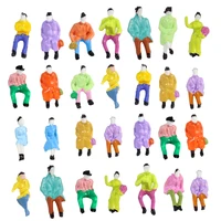 ho scale model figures 187 all seated people train railway passengers artware toys hobbies diorama landscape layout abs plastic