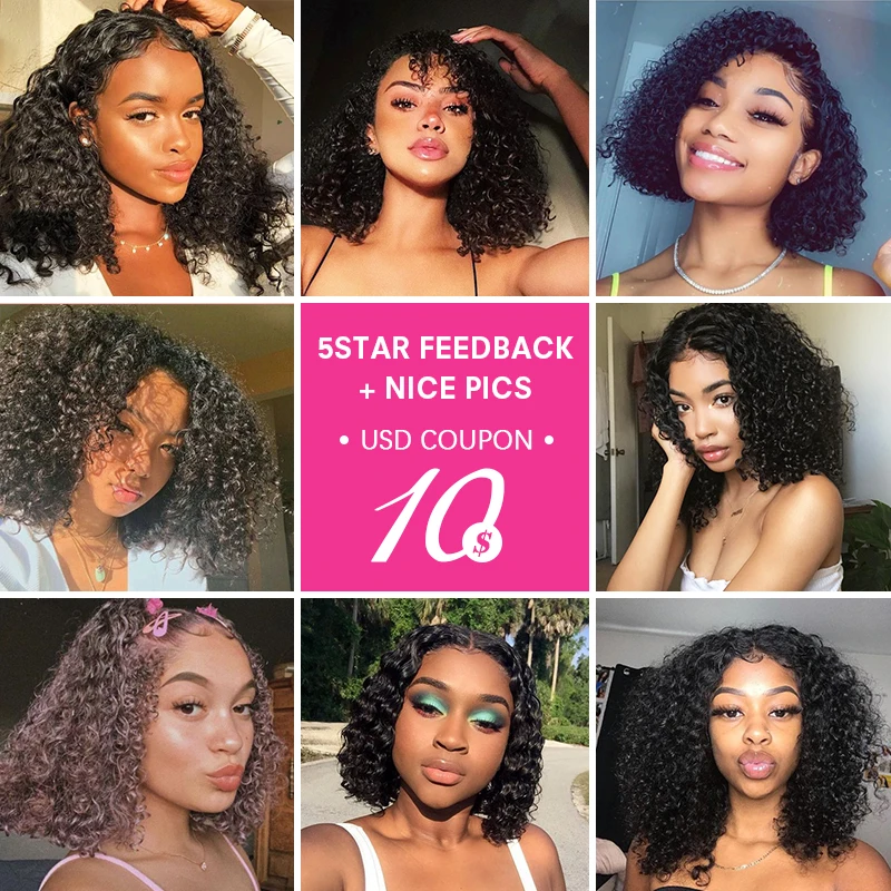 

Reshine Brazilian Kinky Curly Hair Bundles 100% Human Hair 1/3/4 Bundles Natural Color Deep Curly Remy Human Hair Weave Bundles