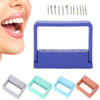 10pcs 5 holes plastic dental disinfection boxes autoclave sterilization case highspeed needles files holder for place oral care