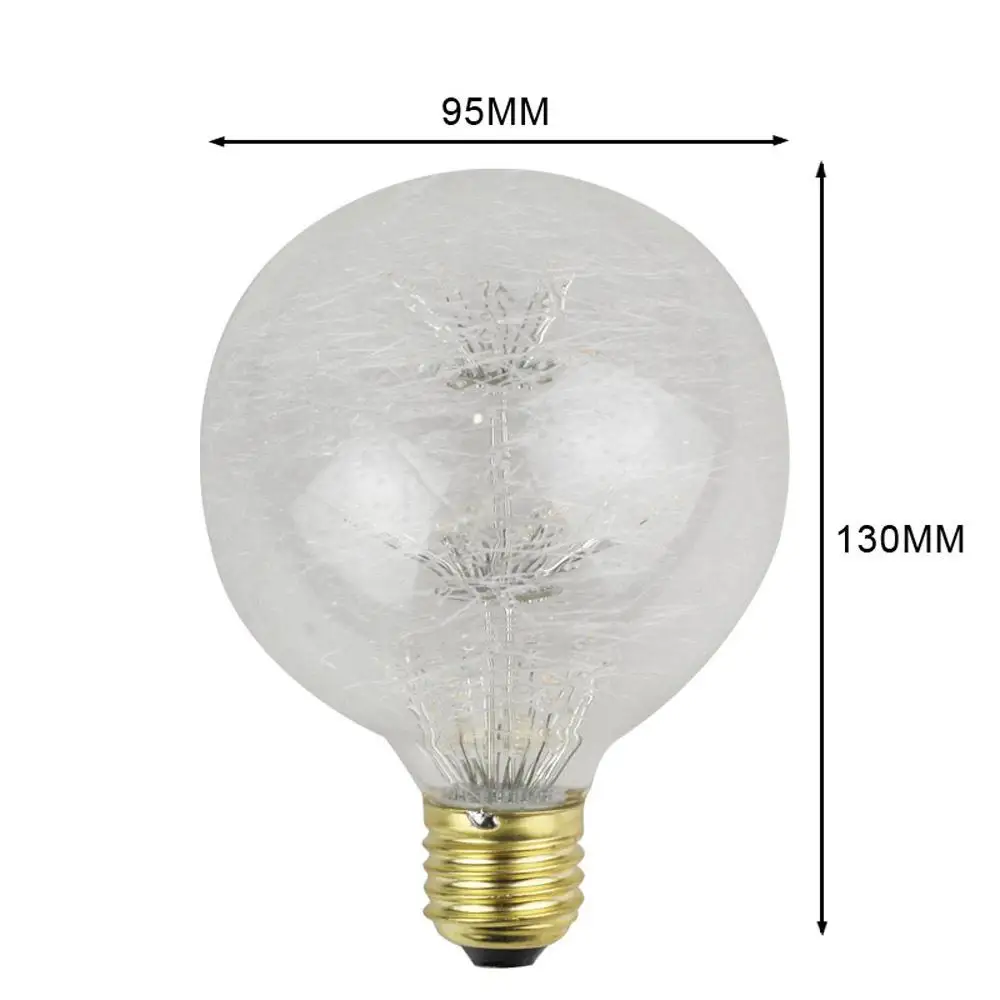 3W AC85 265V светодиодный в стиле ретро G95 стекловолокно Звездная лампа Эдисона