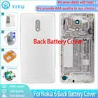Оригинальный корпус Matel для Nokia 6 TA-1021 TA-1033 TA-1025, задняя крышка аккумулятора с боковыми клавишами, стеклянный объектив камеры, запасные части