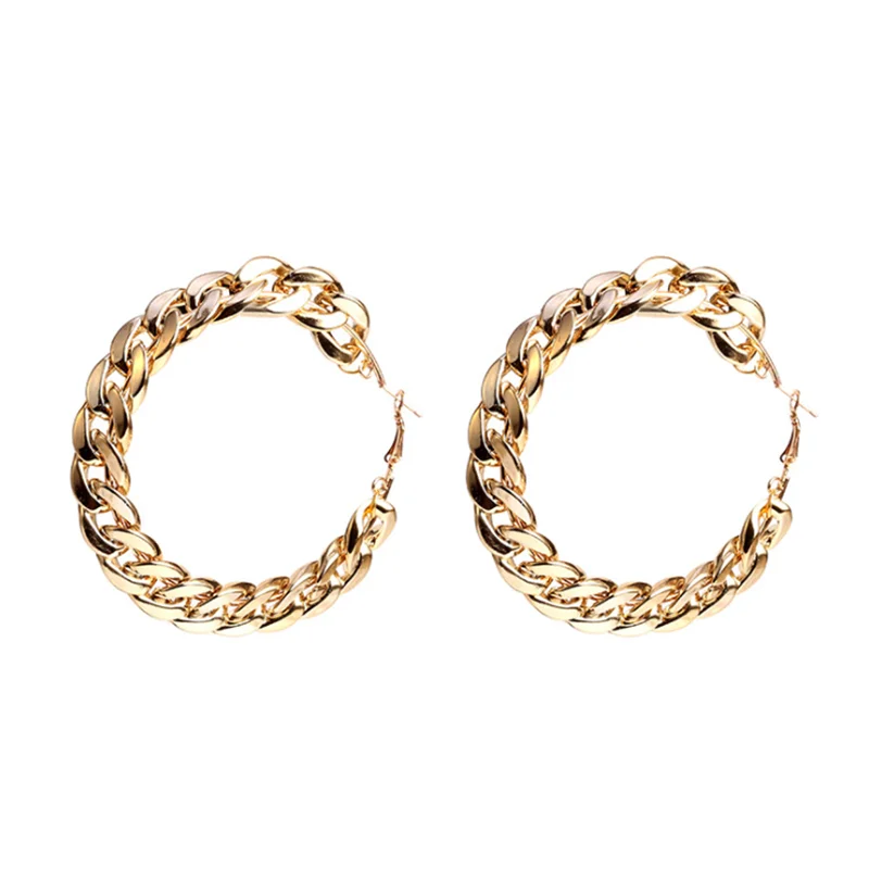 Новые дизайнерские Винтажные серьги кольца для женщин большие золотые