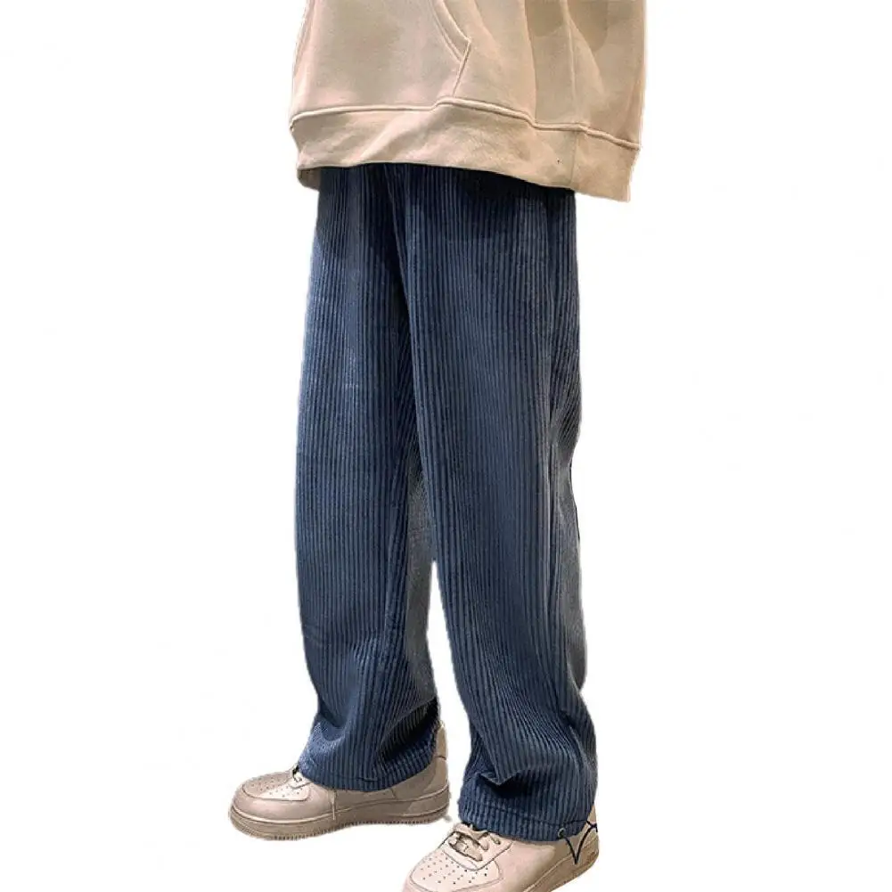 

Casual Pants for Men Tie Leg Solid Color Oversize High Waist Straight Pants Loose Long Trousers 2021 Autumn