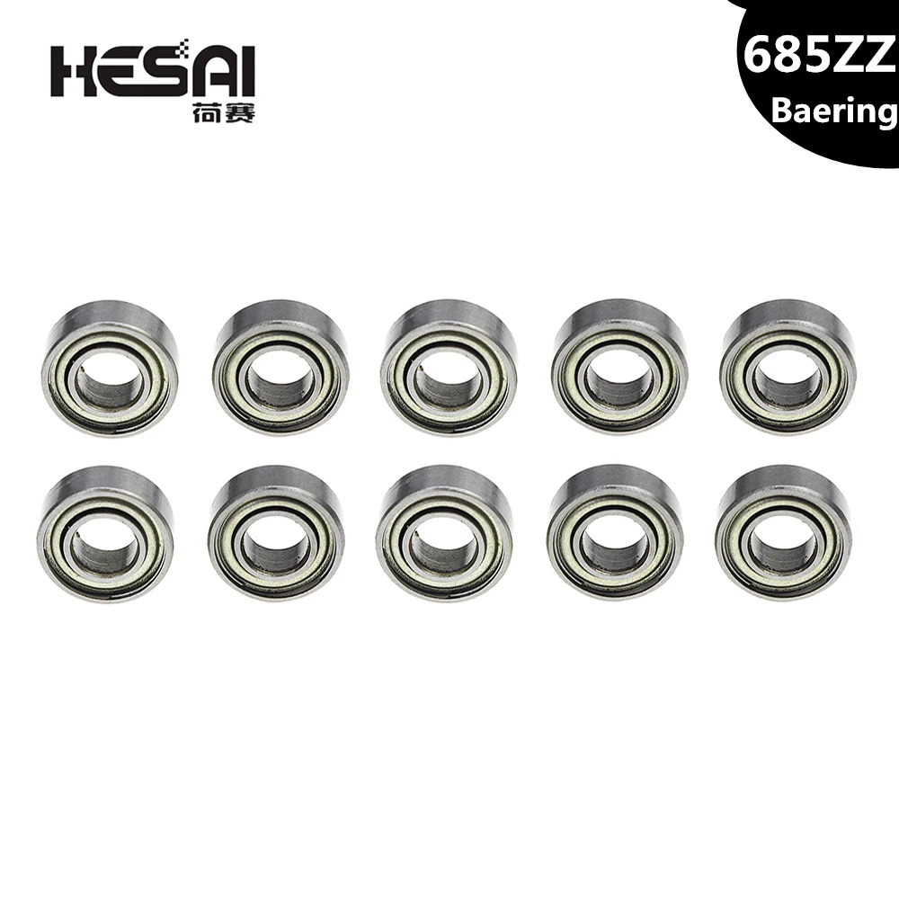

10Pcs 5*11*5mm Deep Groove Ball Bearing 685ZZ Bearing Steel Sealed Double Shielded Dustproof Bearing 5x15x5mm