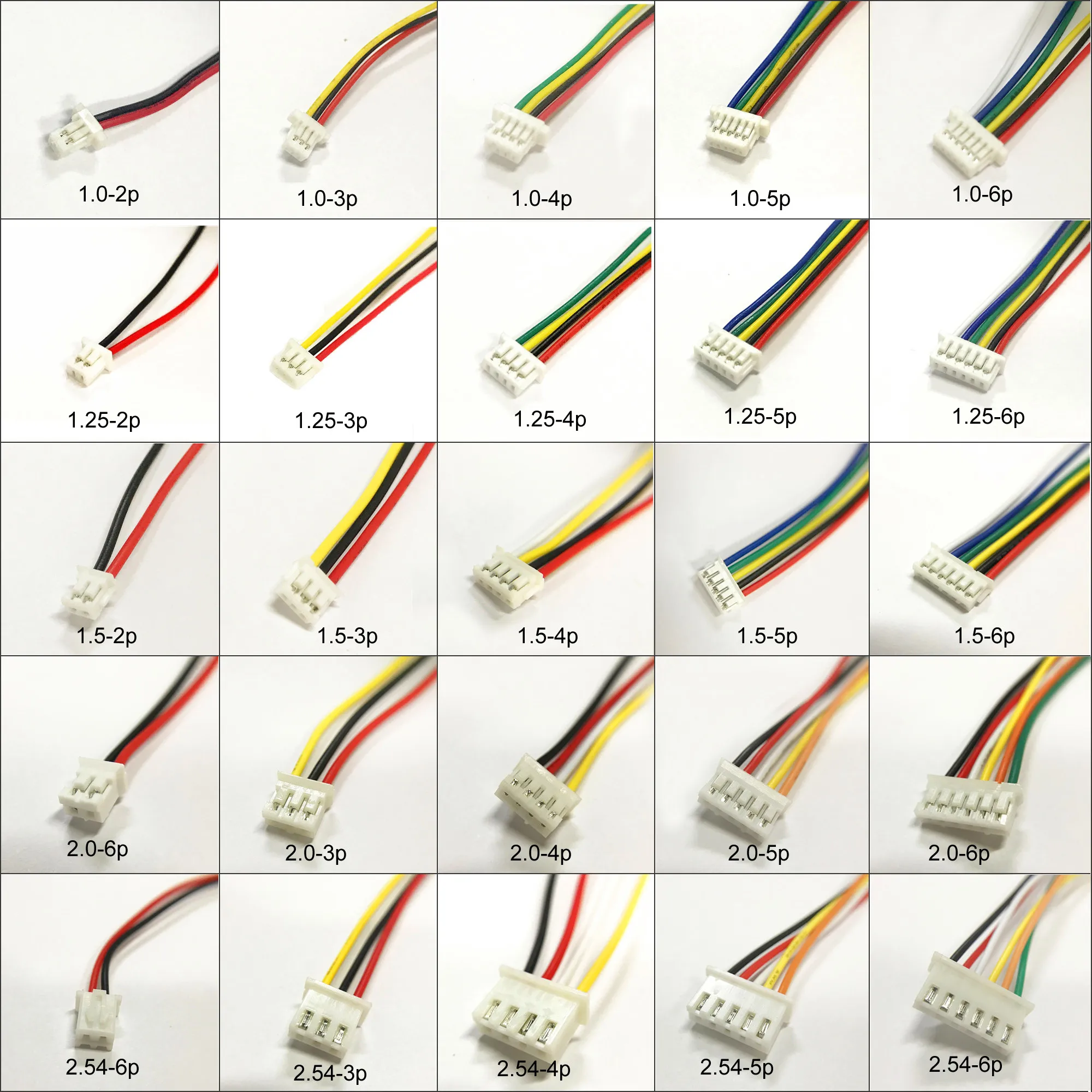 10 шт. 1 0 ММ 25 мм 5 2 54 2PIN /3/4/5/6/12P Pin типа папа разъем PCB SH JST ZH PH XH код|Соединители| |