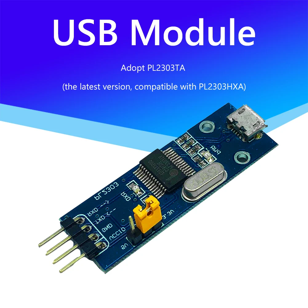 

PL2303 Module USB to UART TTL Connector Serial Converter Brush Line Module Type A Interface USB to RS-232 Serial Adapter