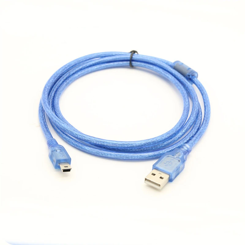 5 шт./партия синий USB 2 0 Тип A в Mini B 5pin штекер для мужчин кабель зарядного устройства