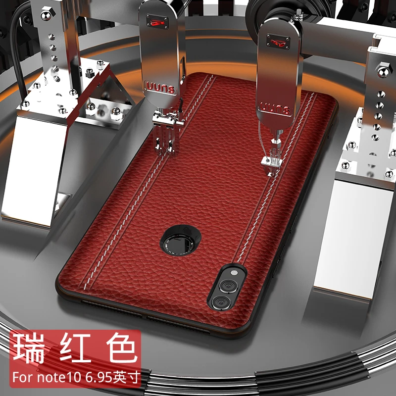 Роскошный чехол из натуральной кожи для huawei P20 PRO P20 HONOR NOTE 10, полностью защитный чехол из воловьей кожи, адсорбционный магнит - Цвет: Red HONOR NOTE 10