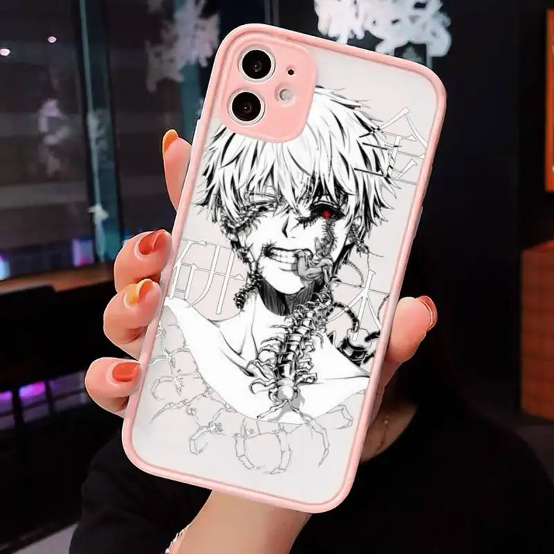 

Anime Tokyo Ghouls horror cartoon Phone Case Matte Transparent for iPhone 7 8 11 12 s mini pro X XS XR MAX Plus cover funda