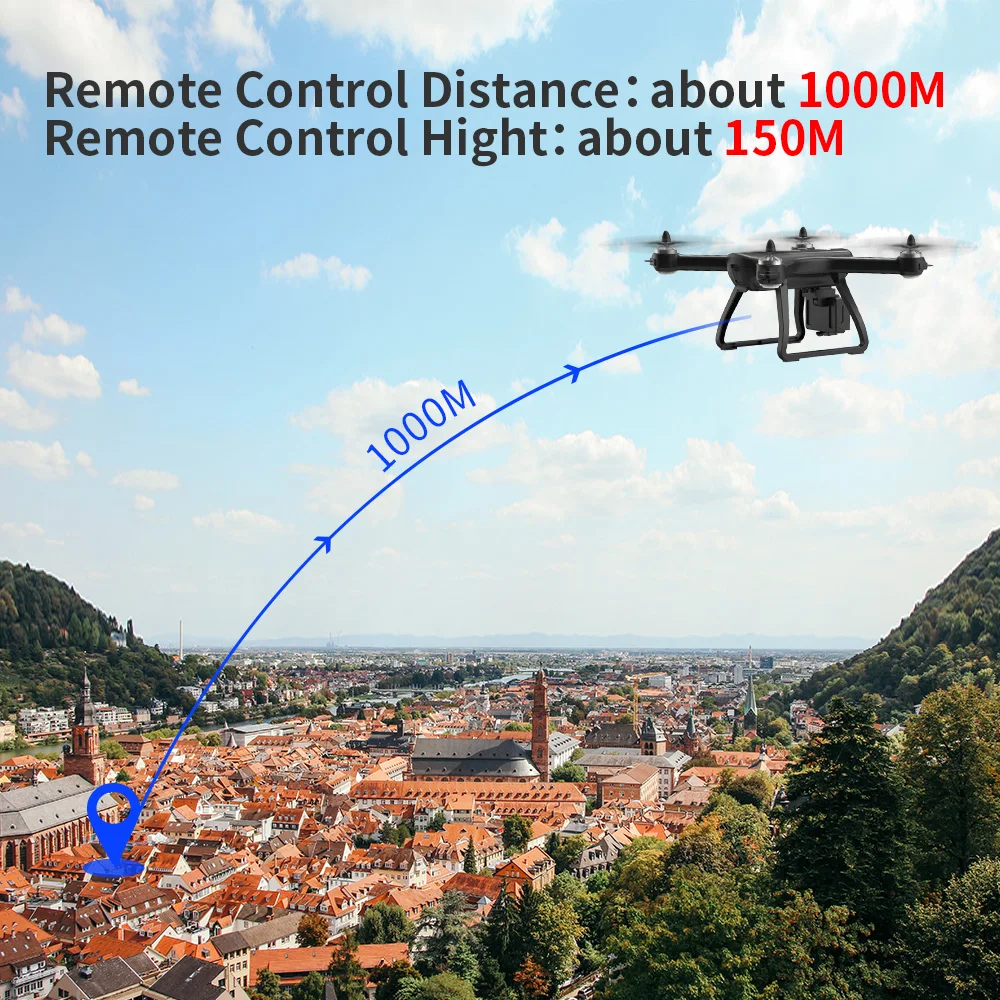 Holy Stone HS700 gps Дрон 5G 1080P камера 1000 метров бесщеточный Дрон профессиональный мотор wifi FPV gps селфи Квадрокоптер