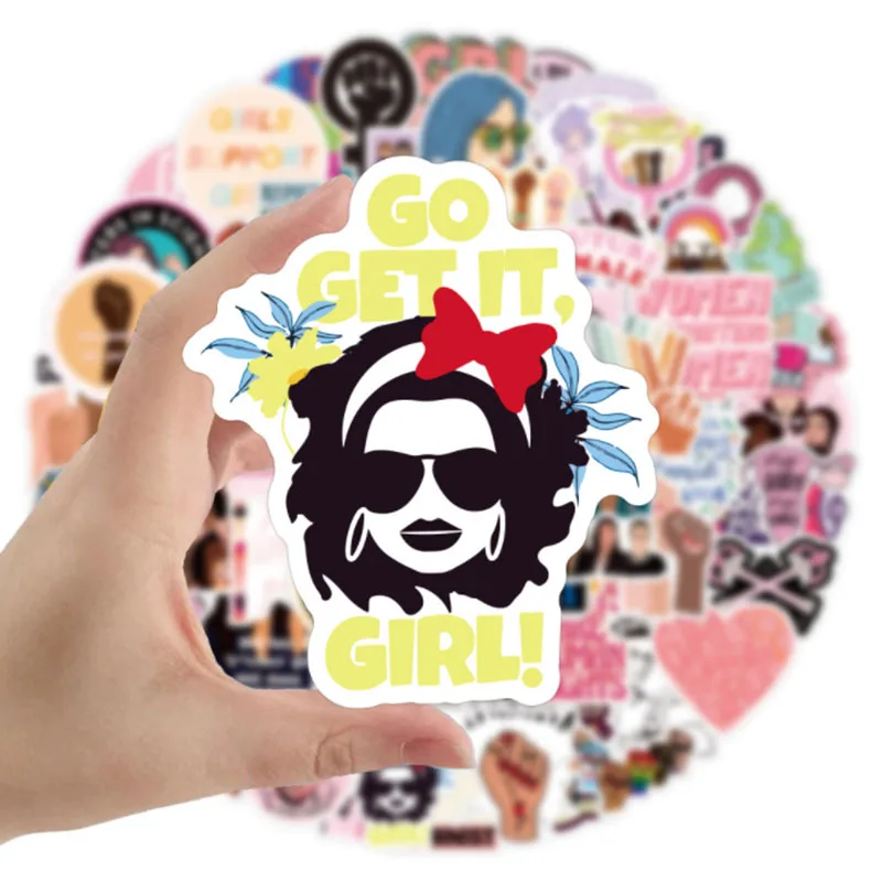 103050100pcs new feminist graffiti speech gift stickers phone snowboard laptop luggage fridge guitar toys waterproof kids free global shipping