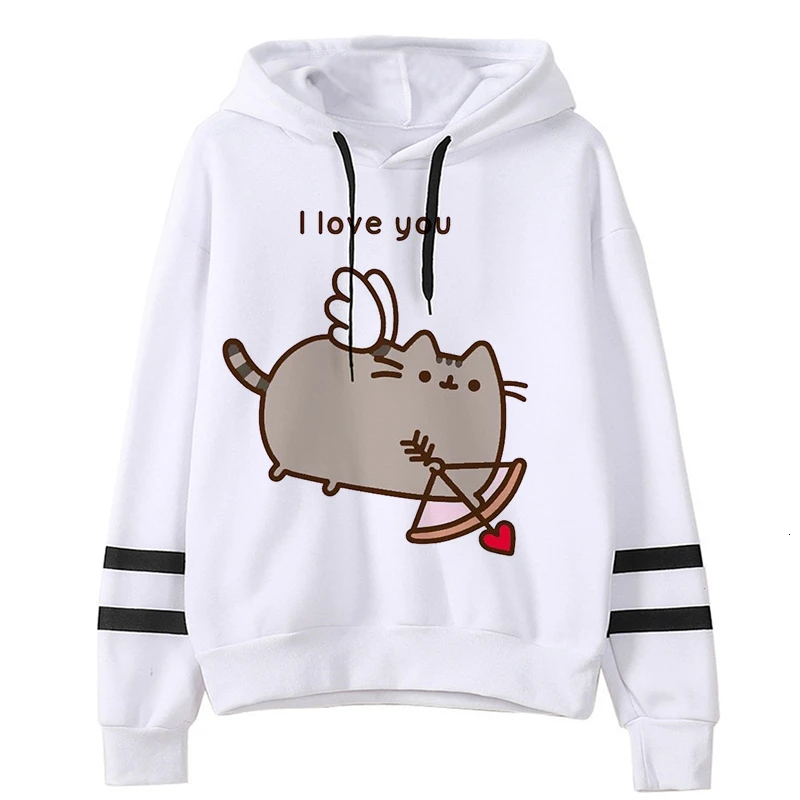 

Kawaii Cat Harajuku Funny Cartoon Hoodies Women Ullzang Cute Korean Style Autumn Winter Sweatshirt 90s Warm Hoody Female