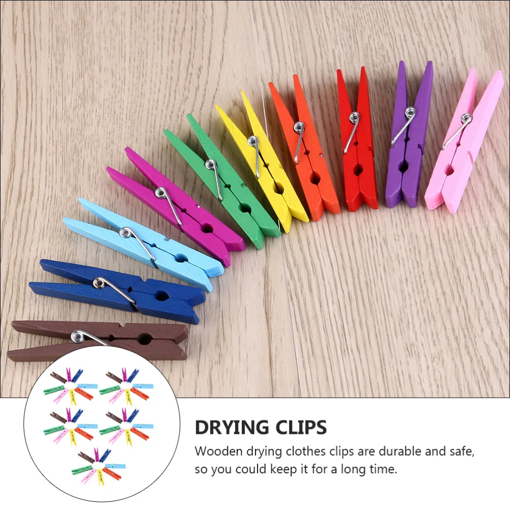 

50Pcs Practical Drying Clothes Pants Clip Windproof Non-slip Clothespin for Home