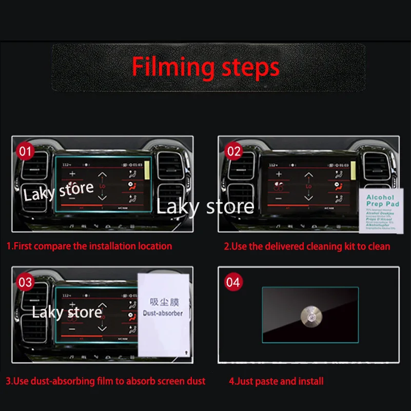 

GPS Car Navigation Steel Film for Lincoln Aviator 2019 2020 Central Control LCD Screen Glass Tempered HD Protective Film