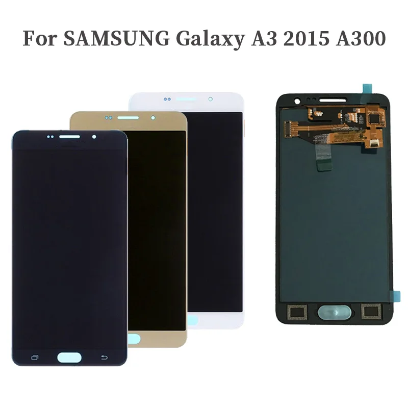 Can adjust brightness LCD For Samsung Galaxy A3 2017 2016 A320 A300 A310 Display Touch Screen Digitizer Assembly +Tools | Мобильные