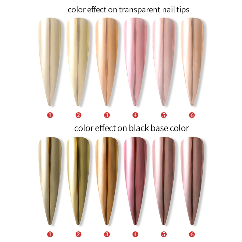 1 коробка 0 3 г зеркальный блеск для ногтей порошок пыль золото шампань серебро