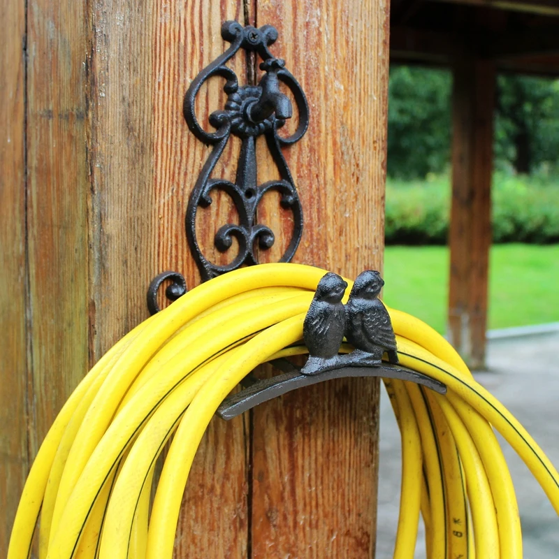 Европейский винтажный дизайн для пары птиц чугунный держатель водопроводной