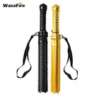 Светодиодный фонарик WasaFire Power Q5, телескопическая дубинка для самообороны, фонарик с 3 режимами, тактический фонарь, водонепроницаемый IPX4 Power, 1865