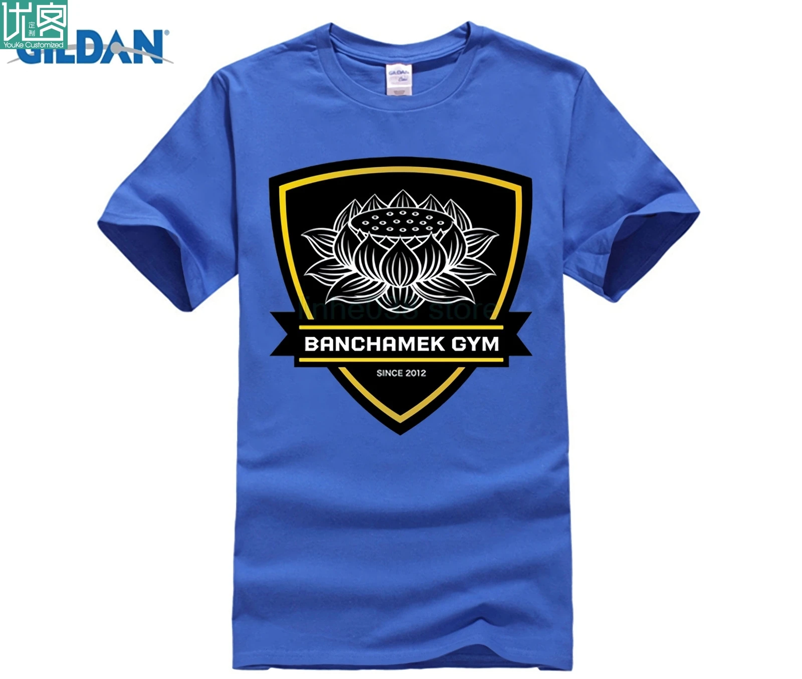 Новинка Мужская черная футболка с логотипом BANCHAMEK Gymer Buakaw Por Pramuk Muay Thai размеры S 2XL
