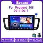 Srnubi 2 Din Android 10 автомобильное Стерео Радио мультимедийный видеоплеер для Peugeot 508 2011 2012 2013 - 2018 4G WIFI колонки MP5 DVD