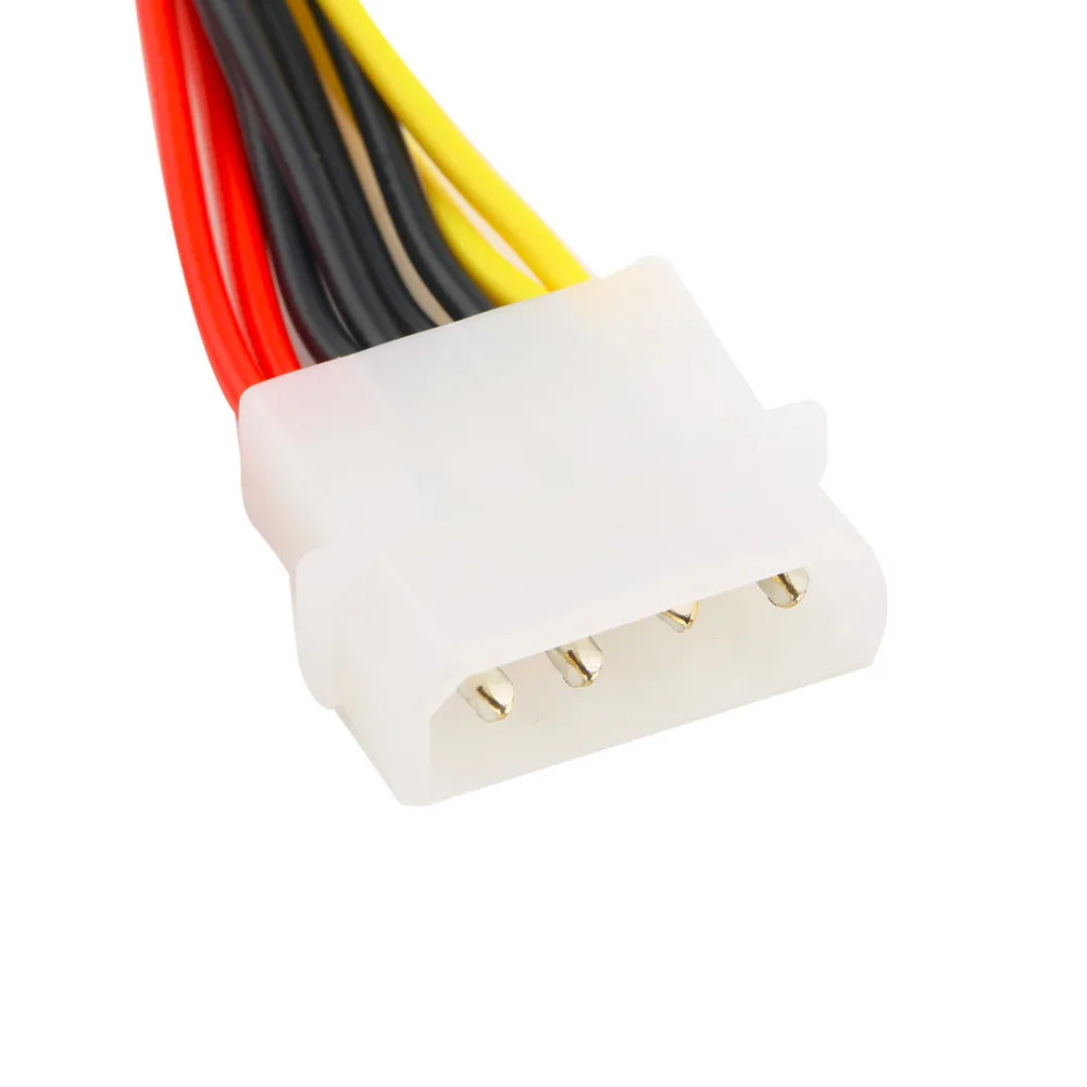 

1pcs Serial ATA SATA 4 Pin IDE Molex to 2 of 15 Pin HDD Power Adapter Cable Hot Worldwide