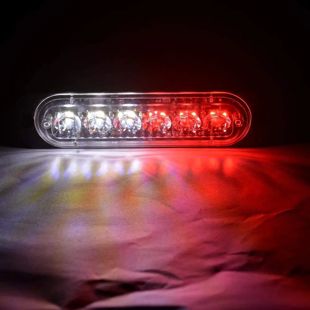 Fuleem 4 шт 6 светодиодный красный белый автомобиль Грузовик аварийный Маяк