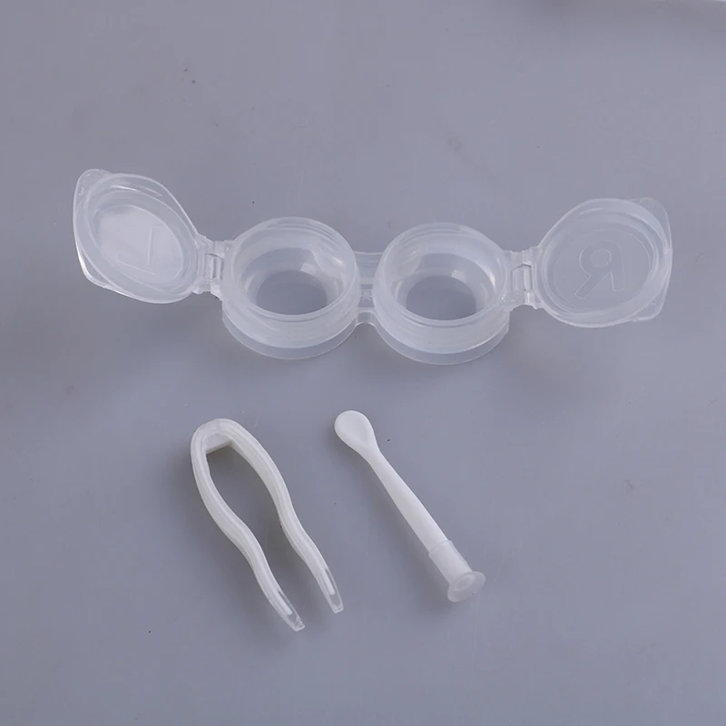 1 Set Plastic Invisible Glasses Box Holder Container Case Soak Storage Eyecare Kit Eye Care Party Cosplay Tool | Аксессуары для