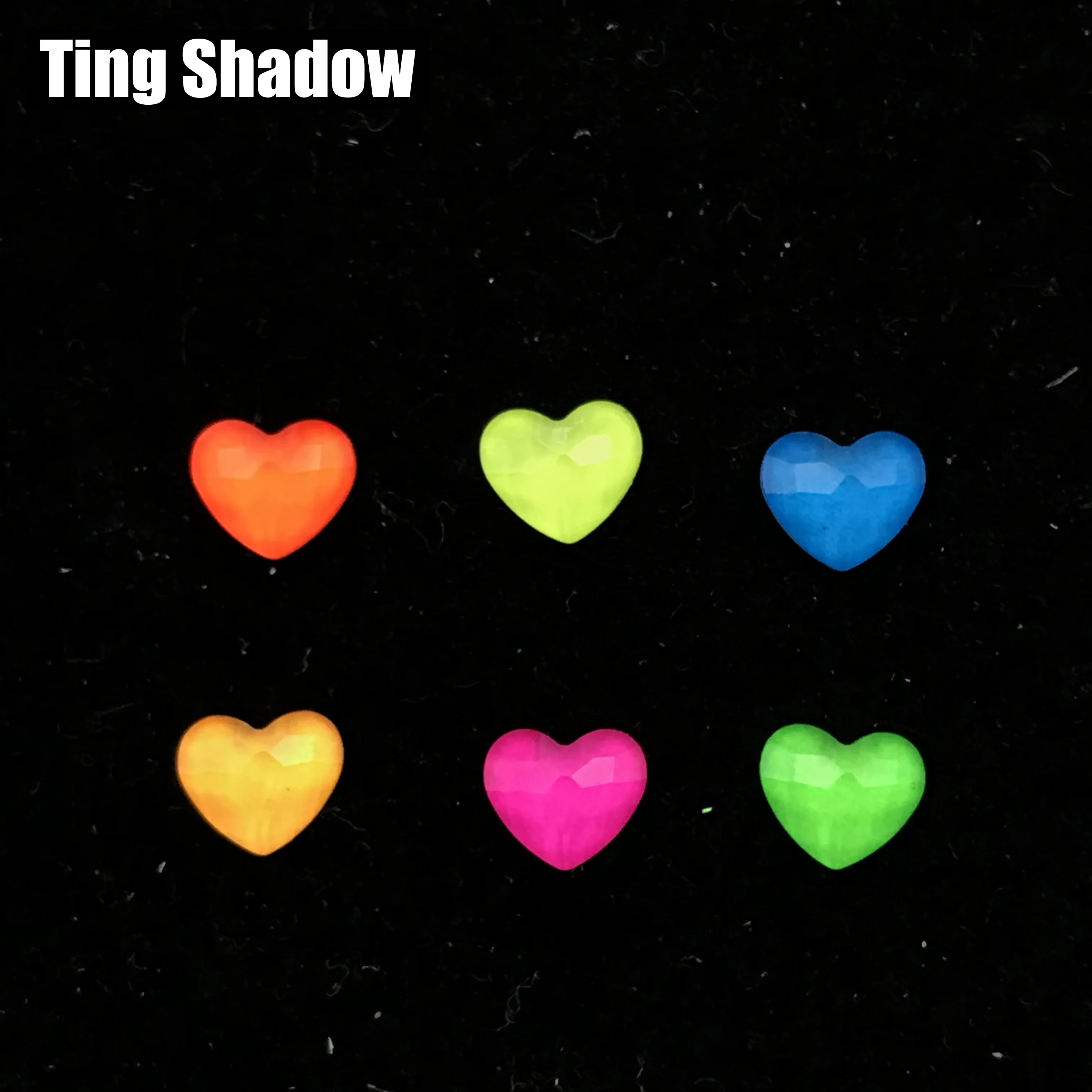 Флуоресцентная светящаяся неоновая одежда со стразами в виде сердца без горячей