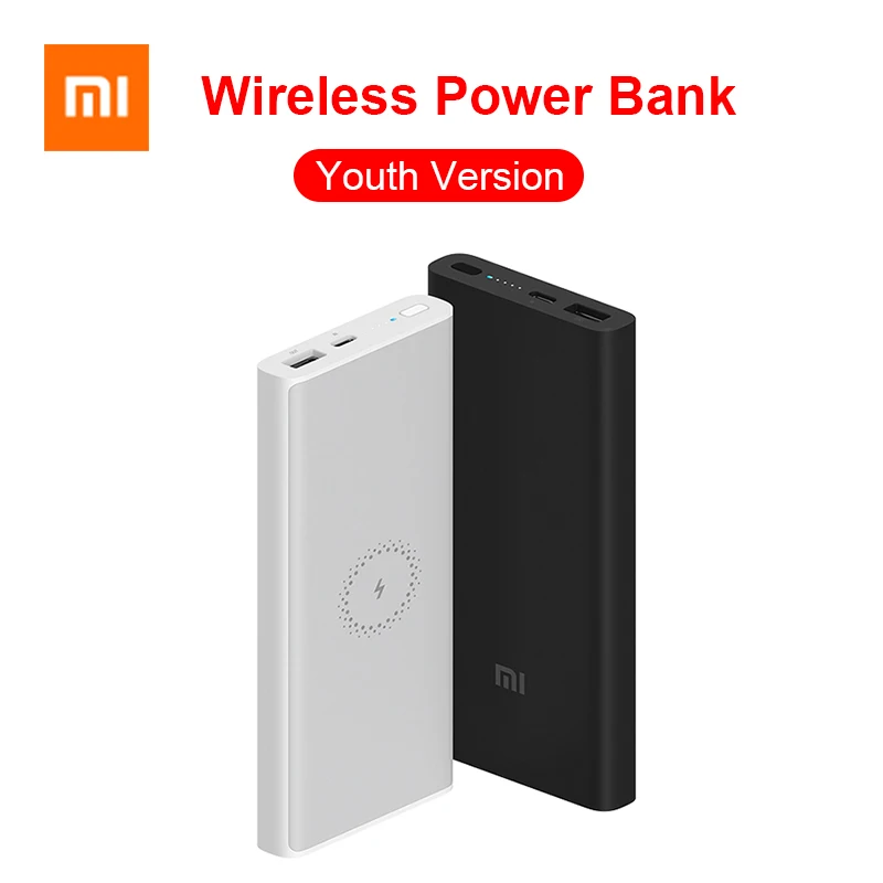 Беспроводное портативное зарядное устройство Xiaomi WPB15ZM 10Вт 10000 мАч черный/
