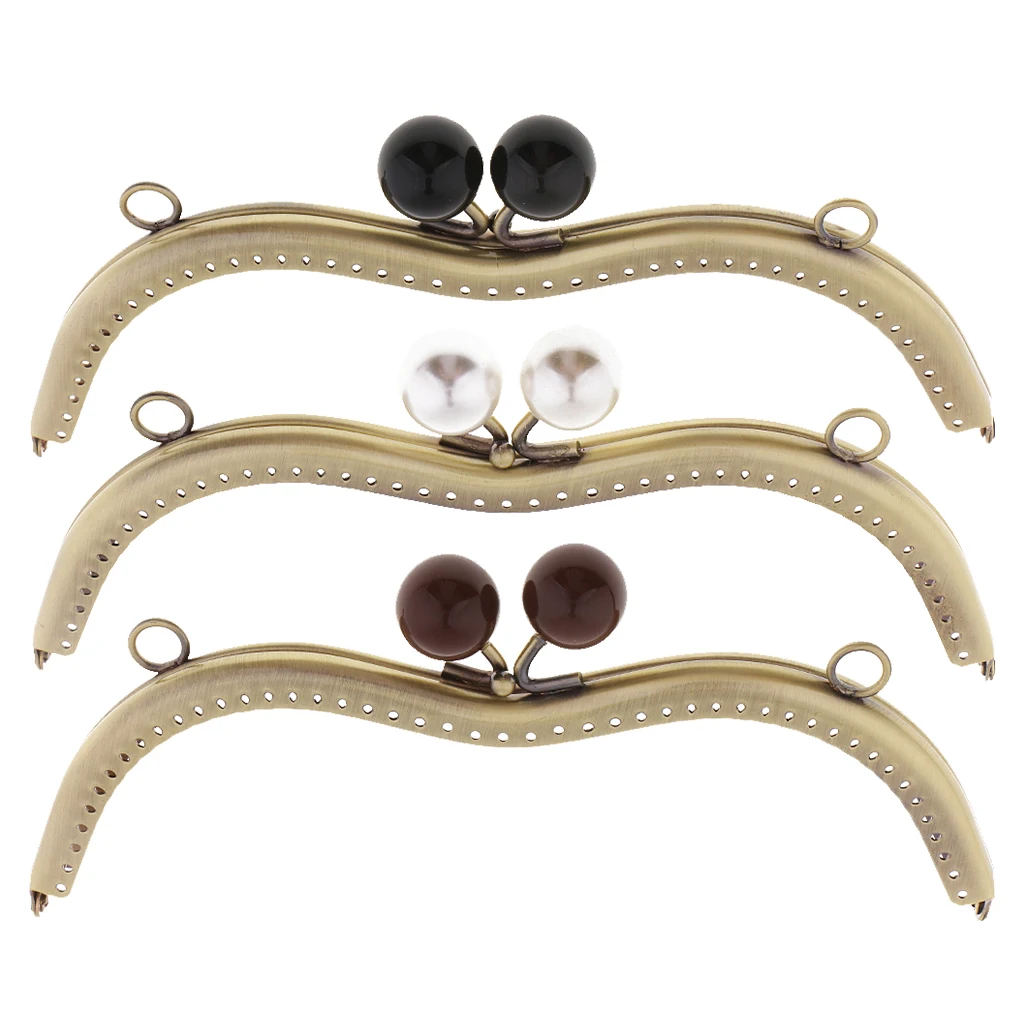

Bronze Handle Metal Clasp Frame for Sewing Purse Handbag Coins Bags Beads Decor