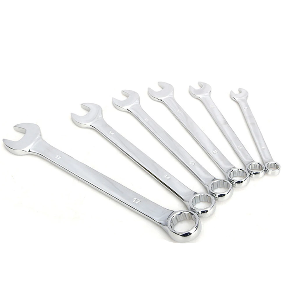 

6pcs Flexible 8mm-17mm Double Head Wrenches Ratchet Spanner Combination Wrench Set Gear Ring Wrench Repairing Tool