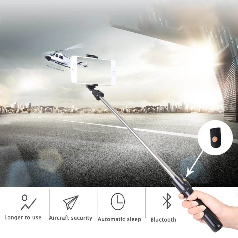 Беспроводная Bluetooth селфи палка 3 в 1 складной мини штатив расширяемый монопод с