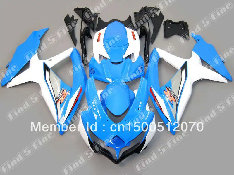 

blue white silver black for GSXR600 GSXR750 08 09 10 GSX-R600 GSX-R750 08-10 GSXR 600 750 2008 2009 2010 2008-2010 fairing kit