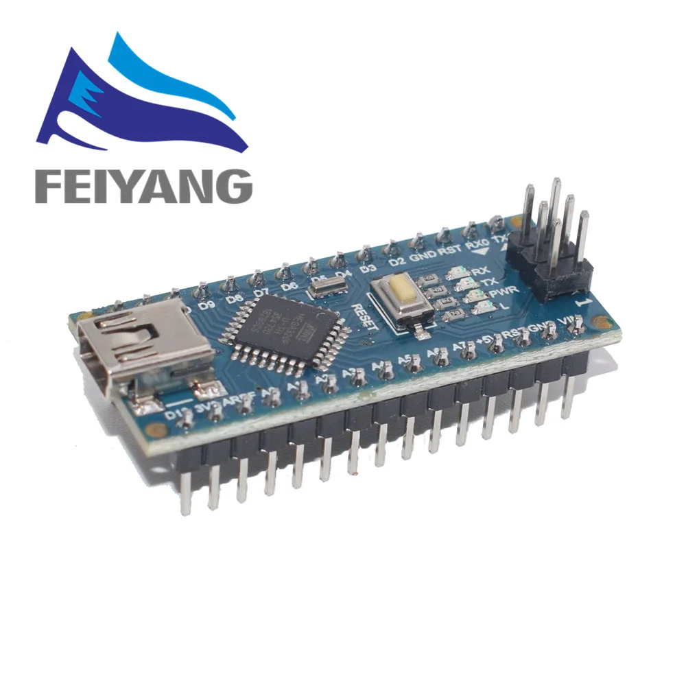 100 шт. мини-usb/MICRO USB Nano 3,0 ATMEGA328P/ATMEGA168P контроллер совместимый NANO CH340 USB драйвер без кабеля