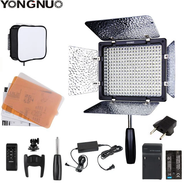 Светодиодный светильник Yongnuo YN300 III YN-300 III 3200 k-5500 K CRI95 для фото-и видеосъемки на выбор с адаптером питания переменного тока+ аккумулятором