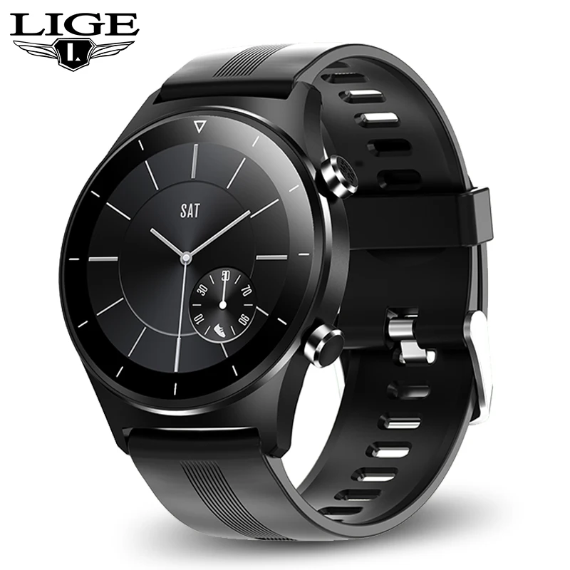 

LIGE New Smart Watch Men Heart Rate Monitoring Sports Fitness Smart Clock Call Reminder Custom Dial IP68 Waterproof Smartwatch