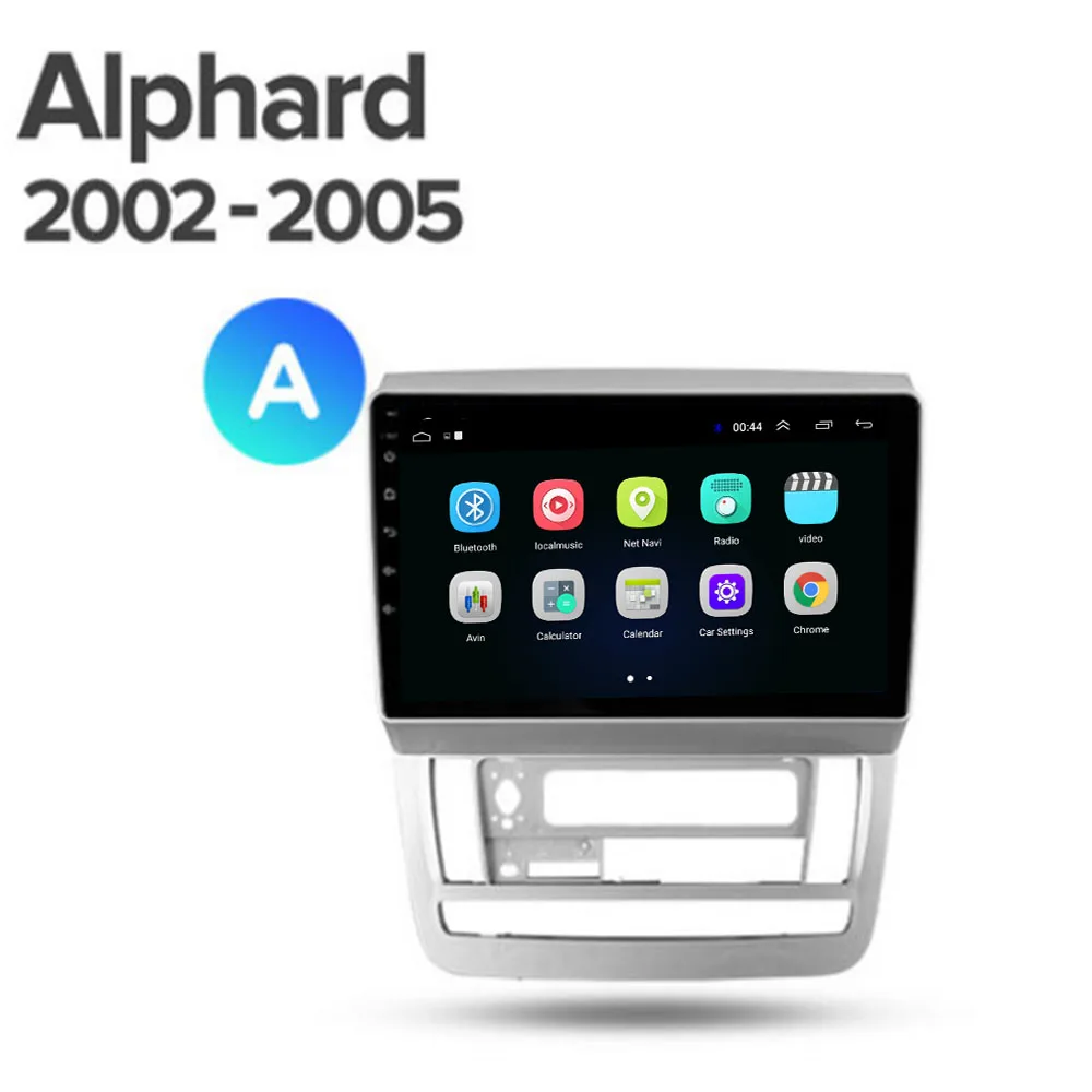 Автомобильный мультимедийный плеер на Android 11 для Toyota Alphard 2002-2011 с GPS-навигацией RDS