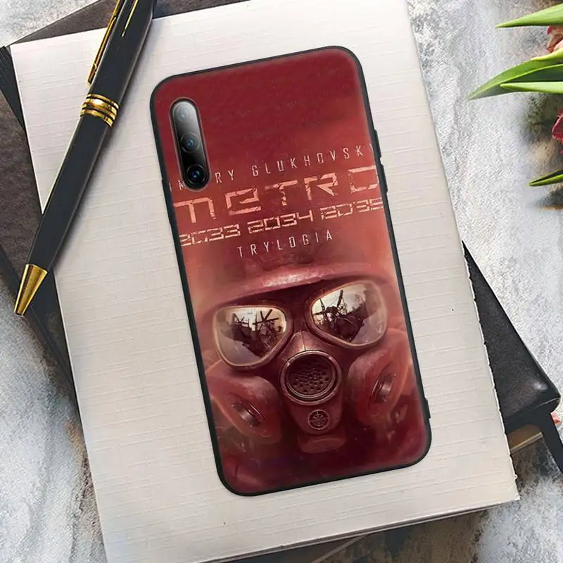 

Metro 2033 Black Rubber Mobile Phone Case Cover For Huawei Y6 Y7 Y9 Prime 2019 Y9s Mate 10 20 40 Pro Lite Nova 5t
