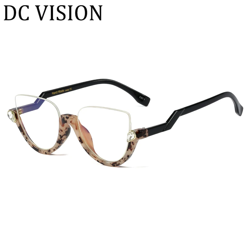 

Женские винтажные очки «кошачий глаз», оправа для очков с защитой от сисветильник, Полуободковые оптические очки в стиле ретро, 2022