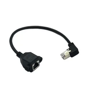 30 см вверх вниз под прямым углом 90 градусов 8P8C FTP STP UTP Cat5 RJ45 с винтом Lan Ethernet сетевой Удлинительный кабель 1 фут 60 см 100 см 1 м
