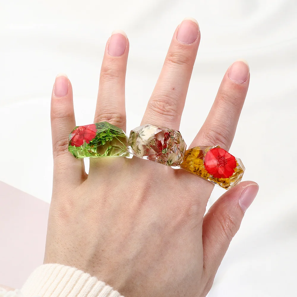 Кольцо женское с большим неправильным дизайном прозрачное кольцо ручной работы