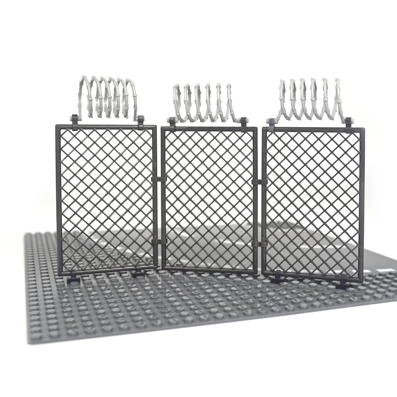 

Military Base Barbed wire Building Block City military Scene Accessory Fence Isolation net MOC Parts Brick 30104 92338 chain
